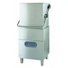 COMMERCIAL GRADE AISI 304 18/10 STAINLESS STEEL DISHWASHER - MOD. B 6 1P - MAX HEIGHT CLEARANCE cm 43 - SQUARE RACK cm 50 x 50 - CYCLE 90" / 180" - Total dimensions cm 69,5 x 76 x 146