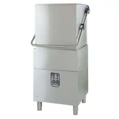 COMMERCIAL GRADE AISI 304 18/10 STAINLESS STEEL DISHWASHER - MOD. 62P/S - THREE PHASE - MAX HEIGHT CLEARANCE cm 43 - SQUARE RACK cm 50 x 50 - CYCLE 60" / 120" - Total dimensions cm 69,5x76x146
