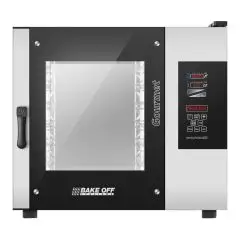 ELECTRIC CONVECTION AND STEAM OVEN WITH DIGITALS CONTROLS -  Cod. GOURMET 1011E - SUITABLE FOR GASTRONOMY - Capacity: n. 10 GN 1/1 (cm 32,5x53) baking trays - Power Kw 17,5 - Electric power supply: 230/400 V 50/60 Hz - Max temperature: 270°C - Exterior di
