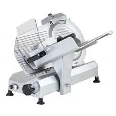GRAVITY SLICER WITH BELT TRANSMISSION - Mod AF300GRL - SINGLE PHASE or THREE PHASE supply - Blade Ø 300 - Cutting capacity mm 250x205 - EC standards