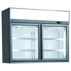 Refrigerated wall unit display for frozen products with capacity Lt 373 and temperature -22 to -18 °C Klimaitalia KENAI TOP 145