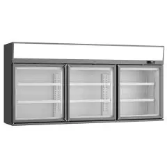 Refrigerated wall unit display for frozen products with capacity Lt 559 and temperature -22 to -18 °C Klimaitalia KENAI TOP 210