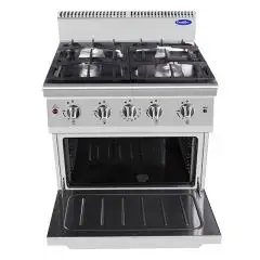 GAS COOKER - Mod. CV7I4DQ1 - NO. 4 BURNERS WITH STATIC GAS OVEN - PILOT LIGHT - Power kW 29 - Dimensions cm L 80 x D 70 X H 108,5 - CE approved