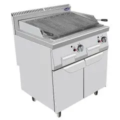 GAS LAVA STONE GRILL - Mod. CV7I8EOI - AMBIENT CUPBOARD WITH HINGED DOORS - Power kW 14 - Dimensions cm L 80 x D 70 X H 108,5 - CE approved