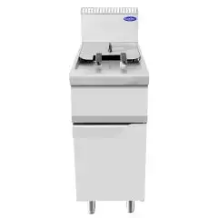 GAS FRYER - LINEA COOK - Mod. CV9I4HH - NO. 1 TANK 21L OIL - AMBIENT CUPBOARD WITH HINGED DOOR - Power kW 17 - Dimensions cm L 40 x D 90 X H 114 - CE approved
