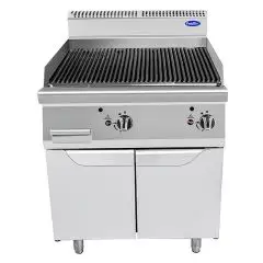GAS LAVA STONE GRILL - Mod. CV9I8EH - AMBIENT CUPBOARD WITH HINGED DOORS - Power kW 18 - Dimensions cm L 80 x D 90 X H 114 - CE approved