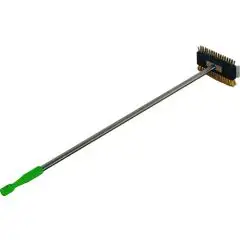 BRUSH - DOUBLE STAINLESS STEEL AND BRASS - WITH SCRAPER - MOD. AV4971 - Height cm 110