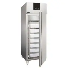 UPRIGHT FRIDGE - STAINLESS STEEL - VENTILATED - Mod AXF600FISH - BOXES (cm L 60 x D 40,5) - N 1 DOOR - CAPACITY 537 L - TEMPERATURE 0° / +10° C - Dim cm L 68 x D 81 x H 200