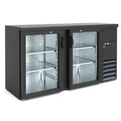 UNDER COUNTER BACK BAR FRIDGE - Mod DD 200 IF - Temperature 0°/+10°C - Capacity lt. 315 - Single-phase power supply V220/1 - Power W 320 - Dimensions cm L 146,2 x D 53,5 x H 86 - Weight Kg. 100