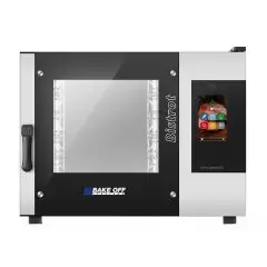 ELECTRIC CONVECTION AND STEAM OVEN WITH TOUCH SCREEN CONTROLS - Cod. BISTROT 465E - SUITABLE FOR BAKERY AND PÂTISSERIE - Capacity: n.4 40x60 or 46x66cm baking trays - Power Kw 8 - Electric power supply: 230/400 V 50/60 Hz - Max temperature 270°C - Exterio
