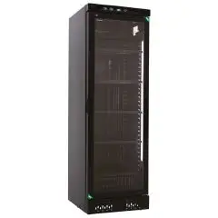 UPRIGHT FRIDGE - PAINTED STEEL - FOR BEVERAGES - STATIC-COOLED WITH FAN - Mod. EN372XIN - CAPACITY Lt 382 - N. 1 GLASS DOOR - TEMPERATURE 0/+10°C - DIM. cm L 60 x D 62 x H 186,3 - CE approved