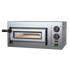 ELECTRIC MECHANICAL PIZZA OVEN- Mod. O35/8O - Single deck- Firebrick oven base- Chamber dimensions cm L 35 x D 35 x 8,5 h - No. Pizzas 1 (Ø cm 30/34) - Power2,2 kW - CE approved