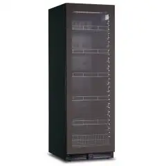 REFRIGERATED DISPLAY FOR DRINKS - Ventilated - Mod EX 180 DGX - CAPACITY Lt 425 - 1 GLASS DOOR - TEMPERATURE 0°/+10°C - DIMENSIONS cm L 59,5 x D 69 x H 180 - CE STANDARD