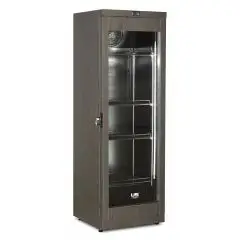 REFRIGERATED WINE DISPLAY UNIT - Mod CW 400 L 2 MT - Capacity 375 L - Temperature +2/+20 °C - Single and multi-temperature - Power 230 W - Single-phase power supply - Dimensions cm L 64 x D 61,3 x H 188,5