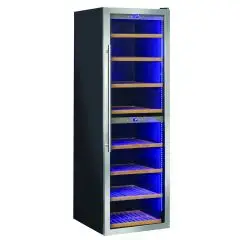 Refrigerated wine display - Mod CW 518DT - Ventilated - Temperature °C +5/+20 and +12/+20- Capacity Lt 520 - Dimensions cm L 59,5 x D 77 x H 185,1