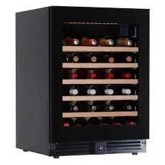 WINE DISPLAY COOLER - Mod EY51I1VD NL - Ventilated - Temperature +2/+20 °C - 1 glass door - Pre-painted sheet metal structure - Gross capacity of 150 liters - Net capacity of 145 liters - Power 95 W - Single-phase power supply 220/50 Hz - Dimensions cm L 