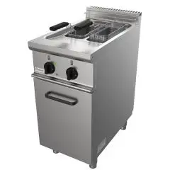 ELECTRIC FRYER, FREE-STANDING - EASY LINE - MOD. G7JYM2V8 - N. 2 tanks Lt. 8 + 8 oil capacity - Power kW 14 - Dimensions: cm L 40 x D 70 x H 85 - CE approved