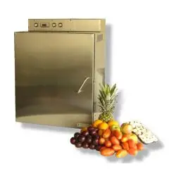 FOOD DRYING MACHINE - MOD. FOOD DRYING MACHINE 12T - ENTIRELY MADE FROM STAINLESS STEEL - SINGLE PHASE 230V/50 Hz - POWER: W 2000 - CAPACITY: n. 12 trays cm 40x56 - DIMENSIONI: Cm L 63 X D 65 X h 83 - WEIGHT: Kg 15