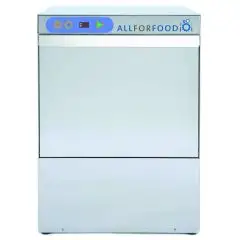 COMMERCIAL GRADE AISI 304 18/10 STAINLESS STEEL DISHWASHER - Mod EVA50SP - Max height clearance cm 35,5 - Square rack cm 50 x 50 - Cycle 60-120-180-240-600" - Rinse aid and detergent dispenser - Dimensions cm L 57,5 x D 60 x H 80,5