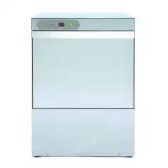 COMMERCIAL GRADE AISI 304 18/10 STAINLESS STEEL DISHWASHER - Mod EVA50SP - Max height clearance cm 35,5 - Square rack cm 50 x 50 - Cycle 60-120-180-240-600" - Rinse aid and detergent dispenser - Dimensions cm L 57,5 x D 60 x H 80,5