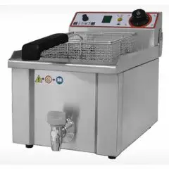 ELECTRIC FRYER - COUNTERTOP MODEL - Mod FBR 9 - Oil tank capacity Lt 9 - Power 3,5 kW - Single-phase power supply - Dimensions cm L 31,5 x D 48 x H 35 - CE standard compliant