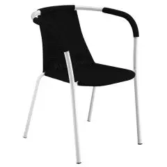 CHAIR FILOLINE - MOD. 001 - STEEL CHAIR WITH ARMRESTS - XILOPLAST SEAT AND BACK REST - CHROME-PLATED FINISH FOR INDOOR USE - PAINTED FINISH FOR INDOOR/OUTDOOR USE - STACKABLE - N. 4-PIECE SET - DIMENSIONS Cm L53 x D58 x H73 - EC STANDARDS