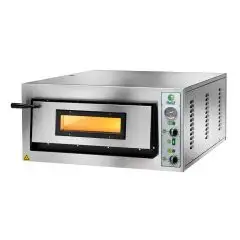 ELECTRIC PIZZA OVEN - Mod. FME 9 - MANUAL control panel - SINGLE PHASE/THREE PHASE - Single deck oven - Chamber dimensions L 91 x D 91 x h 14 - Power 9,6 kW - CE APPROVED