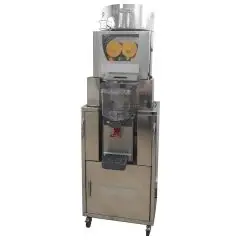AUTOMATIC REFRIGERATED STAINLESS STEEL CITRUS FRUIT JUICER - Mod. FREEZER - REFRIGERATED CONTAINER +1/+8°C - CAPACITY: 20/25 juiced per minute - FRUIT VOLUME max Ø mm 80 - EC STANDARDS