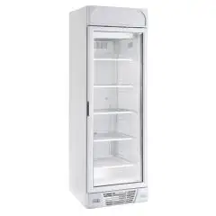 REFRIGERATED CABINET IN PAINTED SHEET METAL - STATIC WITH AGITATOR - Mod HT372ZIEST - CAPACITY 382 L - N. 1 GLASS DOOR - TEMPERATURE -18°/-24°C - DIMENSIONS cm L 64 x D 67 x H 205,6 - CE STANDARD