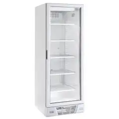 REFRIGERATED CABINET IN PAINTED SHEET METAL - STATIC WITH AGITATOR - Mod HT372ZST W - CAPACITY 382 L - N. 1 GLASS DOOR - TEMPERATURE -18°/-24°C - DIMENSIONS cm L 64 x D 67 x H 187,5 - CE STANDARD