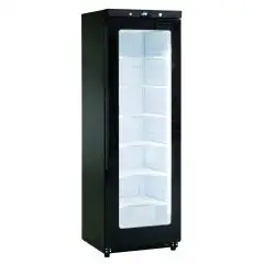 Refrigerated Freezer Cabinet - Mod GN 400 G BT BLACK - Static with stirrer - 1 glass door - Capacity 400 L - Temperature -15°/-22°C - Dimensions L 60 x D 62,5 x H 186 cm