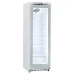 Refrigerated cabinet - Mod GN 400 G TN - Static with agitator - Gastronorm 2/1 (cm 65 x 53) - 1 glass door - Capacity 400 L - Temperature +2°/+10° C - Dimensions cm L 60 x D 62,5 x H 186