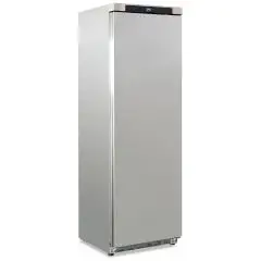 Stainless steel static-fan assisted refrigerated cabinet model GN 400 TN INOX, temperature 0&deg;C / +10&deg;C, gross capacity 400 Lt, external dimensions 600 x 625 x 1860 mm.