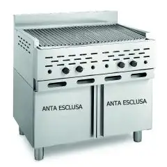 LAVA STONE GRILL - MOD. 2100/R2P - OPEN SINGLE UNIT COMPARTMENT - POWER Kw/h 22,52 - METHANE-LPG SUPPLY - DIMENSIONS cm L 89 x D 70 x H 85 - EC STANDARDS