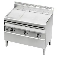 GAS AND WATER GRILL - Mod GV1219 - Pilot flame - Dimensions cm L 119,5 x D 90 x H 85/107