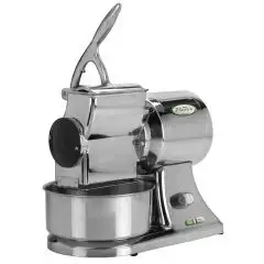 GRATER - MOD. GRAGS3 - SUPPLY V 230/400/50Hz THREE PHASE - POWER Kw 0,75 (1,0 Hp) - PRODUCTION PER HOUR Kg 70 - DIMENSIONS cm 22 X 38 X 38 - CE STANDARDS