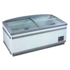 REFRIGERATED DISPLAY - Mod POLO 18 - DIGITAL THERMOMETER - AUTOMATIC DEFROST - CAPACITY LT 630 - TEMPERATURE -18°/-21°C - DIMENSIONS cm L 185 x D 85 x H 79,5 - CE Standard