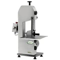 BONE BANDSAW - MOD. SEOSA15M - ANODIZED ALUMINIUM STRUCTURE - CUTTING HEIGHT cm 25 - SUPPLY V 230/50Hz SINGLE PHASE - POWER Kw 0,75 (1,0 Hp) - DIMENSIONS Cm 37 x 41 x 81 - CE STANDARDS