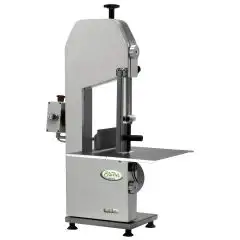 BONE BANDSAW - MOD. SEOSA18M - ANODIZED ALUMINIUM STRUCTURE - CUTTING HEIGHT cm 32 - SUPPLY V 230/50Hz SINGLE PHASE - POWER Kw 0,75 (1,0 Hp) - DIMENSIONS Cm 42 x 53 x 91 - CE STANDARDS