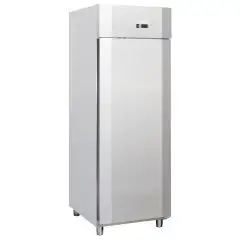 STAINLESS STEEL UPRIGHT FRIDGE - MOD MASTERCHEF 700 NX - VENTILATED - 1 DOOR - CAPACITY Lt 700 - TEMPERATURE -18°/-22°C - POWER W 250 - DIMENSIONS cm L 70 x D 82,3 x H 204,5