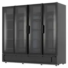 Refrigerated display with capacity Lt 1850 and temperature -1 to +4 °C Klimaitalia TORINO 1910 BLACK