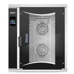 ELECTRIC CONVECTION AND STEAM OVEN WITH TOUCH SCREEN PANEL WITH ICONS - Code MISTRAL 10TTR M14 VISION - SUITABLE FOR BAKERY AND PASTRY - VENTILATED - Tray oven capacity n. 10 cm 60 x 40 or 66 x 46 - Power kW 20 - Three phase V 50/60 Hz - SELF-CLEAN - Dim.