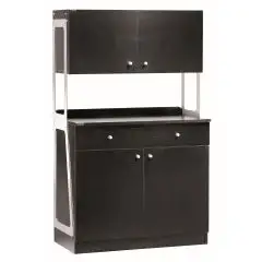 Waiter's station - Mod ML3212SSP - Veneered structure - N 2 cupboards - N 2 drawers + N 2 wall cupboards - Dimensions cm L 92 x D 48 x h 153