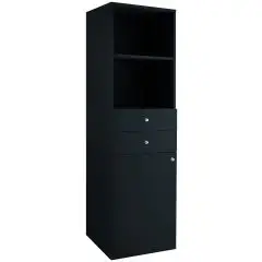 Waiter's station - Mod ML5050 - Structure and panels in laminate - 1 door - 2 drawers - Dimensions cm L 45 x D 49 x 144 H