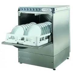 COMMERCIAL GRADE AISI 304 18/10 STAINLESS STEEL DISHWASHER - MOD. ELITE 503ABS - THREE PHASE - MAX HEIGHT CLEARANCE cm 32 - SQUARE RACK cm 50 x 50 - CYCLE 120"/240" - ABS SYSTEM - Total dimensions cm 59,4x60,7x81,4