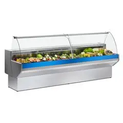 Neutral food counter (without unit and without evaporator) - Mod PATAGONIA NEU - Display surface depth: 74 cm