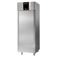 UPRIGHT FREEZER - STAINLESS STEEL AISI 304 - Mod CH07RMPLMBT - GASTRONORM 2/1 - CAPACITY 700 L - 1 DOOR - VENTILATION COOLING - TEMPERATURE -18 ° -22 ° C - Dim L 71 x D 80 x h 210 cm