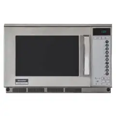 DIGITAL MICROWAVE OVEN - Stainless steel - Mod. R25AT - Fixed ceramic plate - Quick defrost function - Cooking chamber capacity lt. 20 - Power output W 2100 - Power supply 230V single phase - CE standard