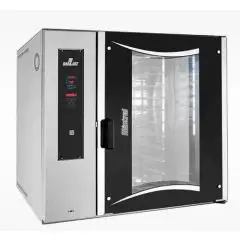 ELECTRIC STEAM CONVECTION OVEN WITH ROTATING RACK ON FIXED AXIS AND DIGITAL CONTROLS - Cod. ROTORBAKE/E2 - SUITABLE FOR PÂTISSERIE AND BAKERY - CAPACITY: n. 10 cm 40x60, 46x66 or 50x70 baking trays - Power Kw 16 - 3 PHASE 400 V 50/60 Hz - Exterior dimensi