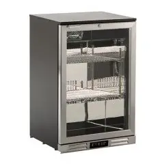 REFRIGERATED DISPLAY IN STEEL - Mod U85ZJ - Temperature +0°/+10°C - Capacity lt. 129 - Single-phase power supply V220-240/1 - Power W 160 - Dimensions cm L 60 x D 53 x H 83,5 - Weight Kg. 37